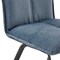 Armen Living Rylee Dining Room Accent Chair in Blue Fabric and Black Finish, PK2 LCRYSIBLU - alternate 6